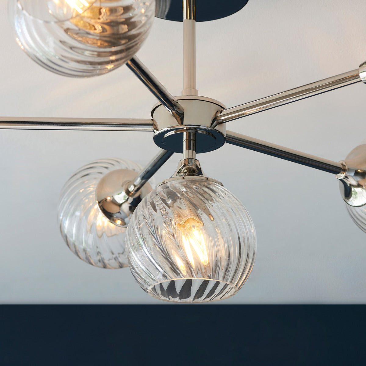 Allegra 6 Ceiling Light - Bright Nickel