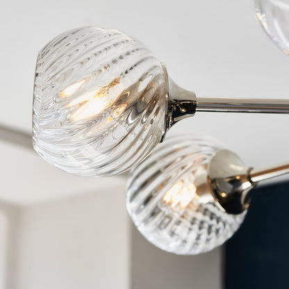 Allegra 8 Pendant Light - Bright Nickel