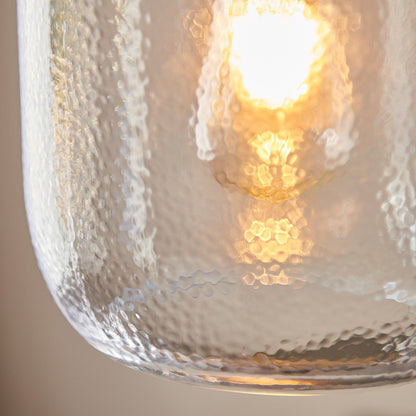 Lyra Glass Pendant Light - Antique Brass