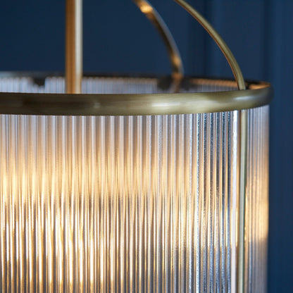 Lambeth 4 Ribbed Pendant Light