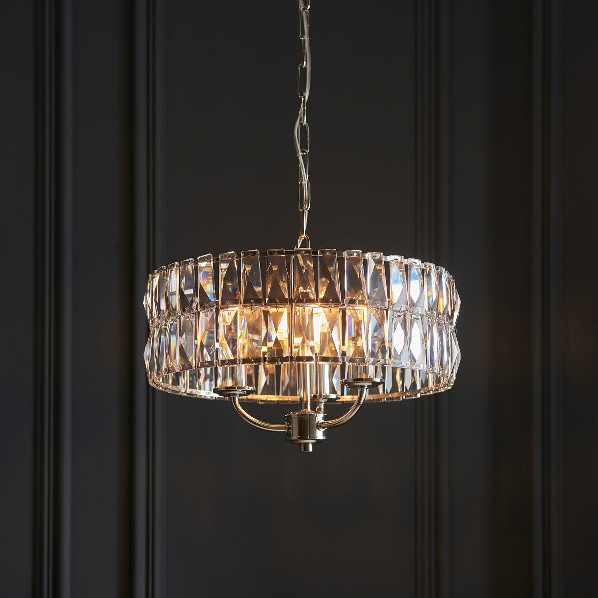 Clifton 3 Pendant Light - Bright Nickel