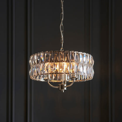 Clifton 3 Pendant Light - Bright Nickel
