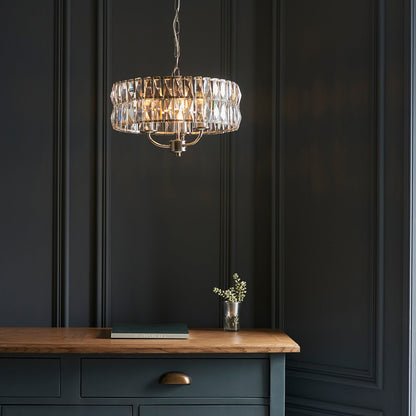 Clifton 3 Pendant Light - Bright Nickel