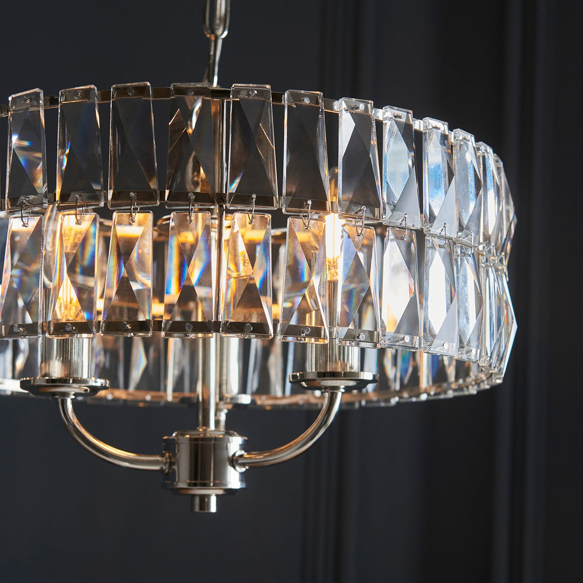Clifton 3 Pendant Light - Bright Nickel