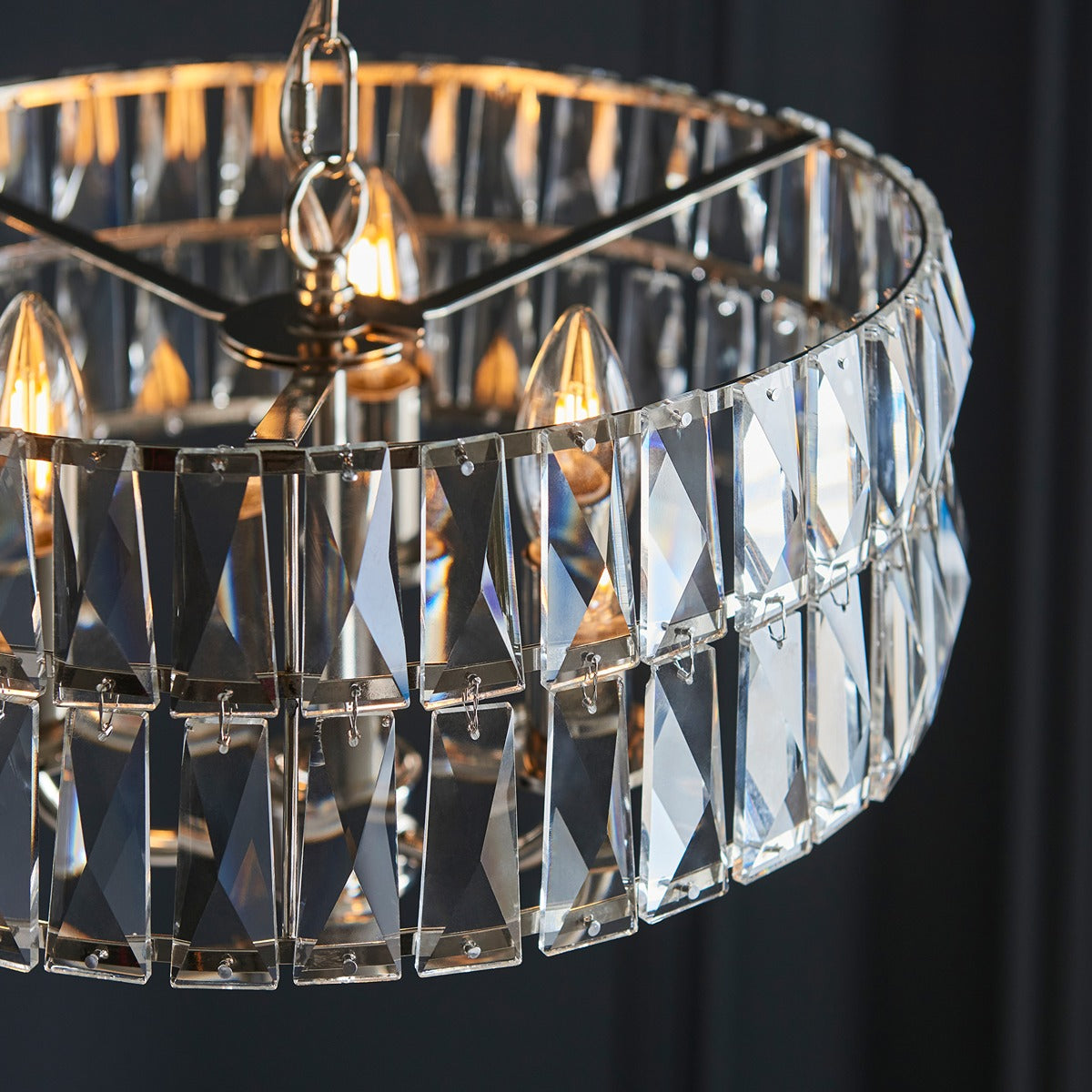 Clifton 3 Pendant Light - Bright Nickel