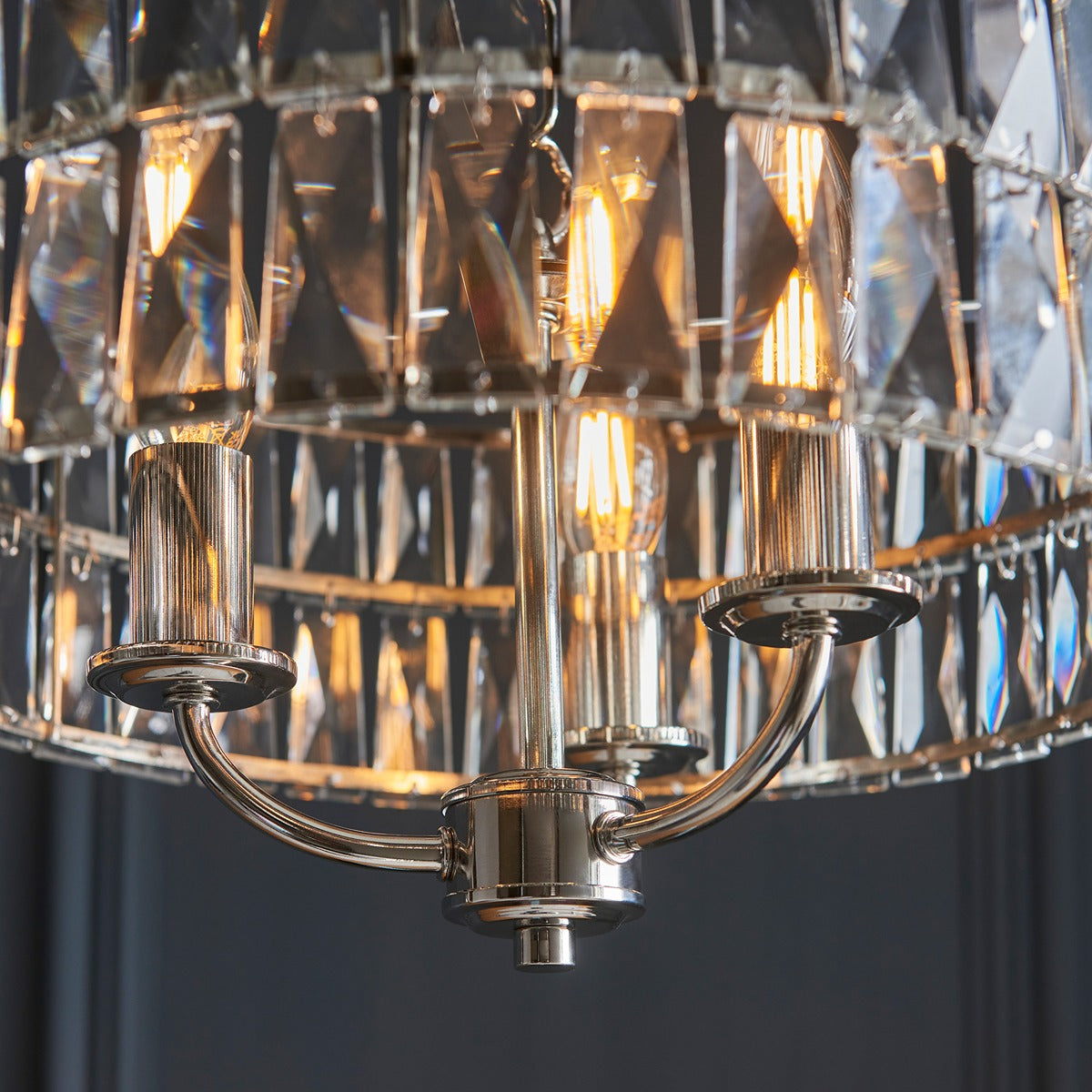 Clifton 3 Pendant Light - Bright Nickel