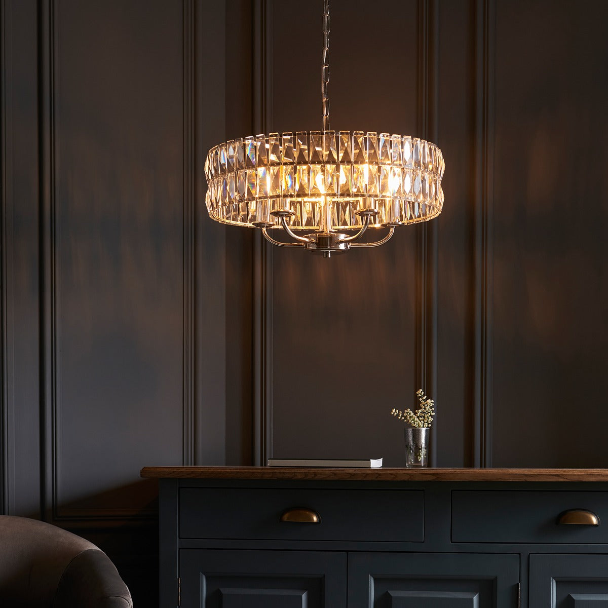 Clifton 5 Pendant Light - Bright Nickel