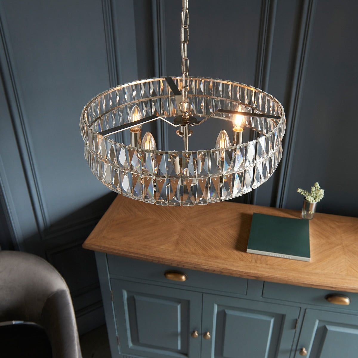 Clifton 5 Pendant Light - Bright Nickel
