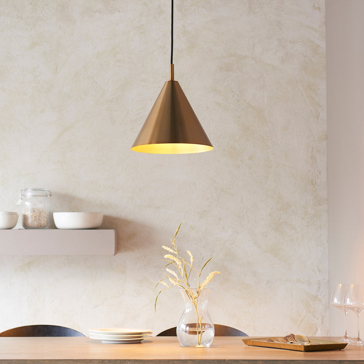 Cape Pendant Light - Antique Brass