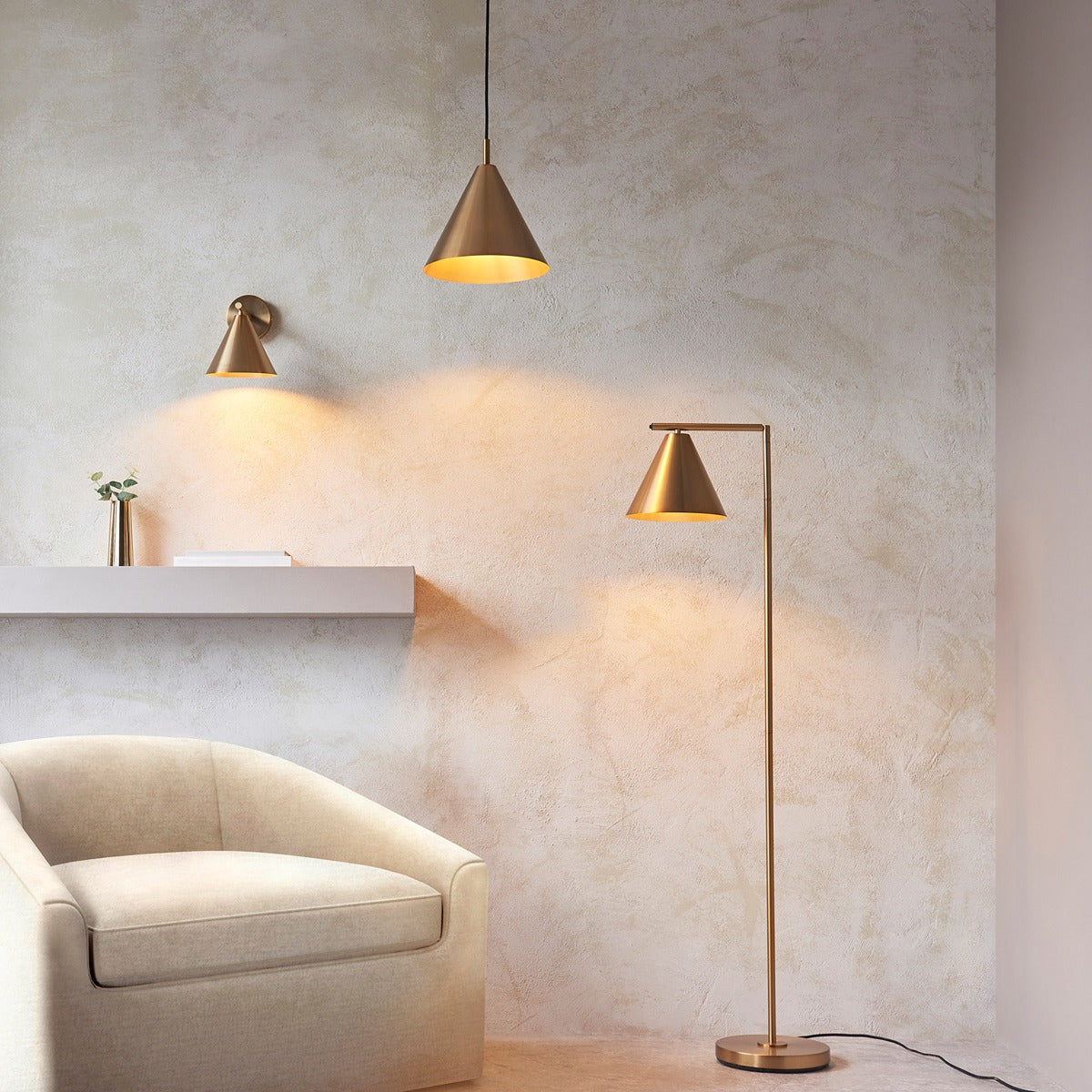 Cape Pendant Light - Antique Brass