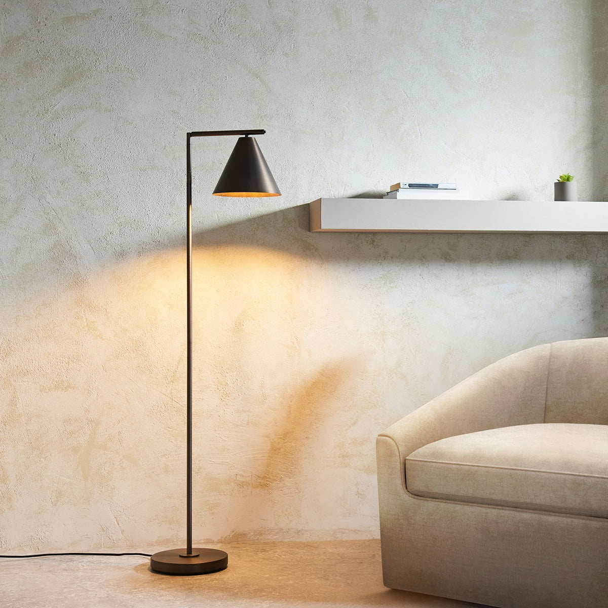 Cape Floor Lamp - Antique Bronze