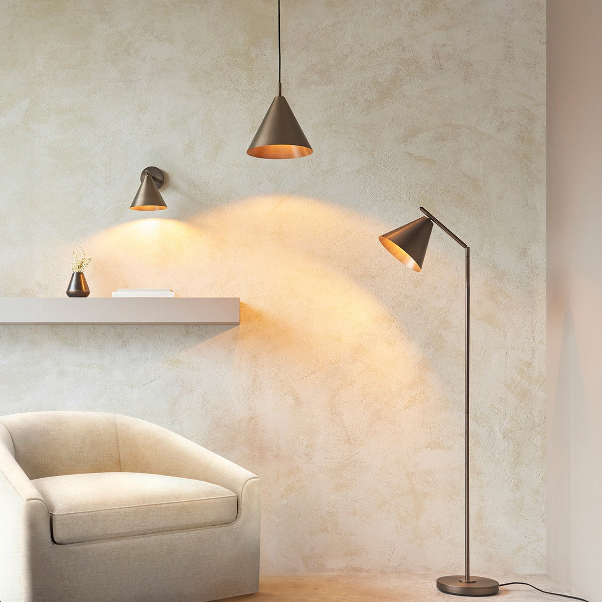 Cape Floor Lamp - Antique Bronze