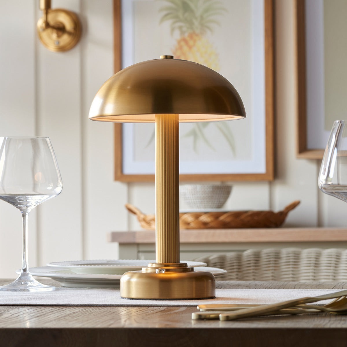 Birden Rechargeable Table Lamp - Warm Brass