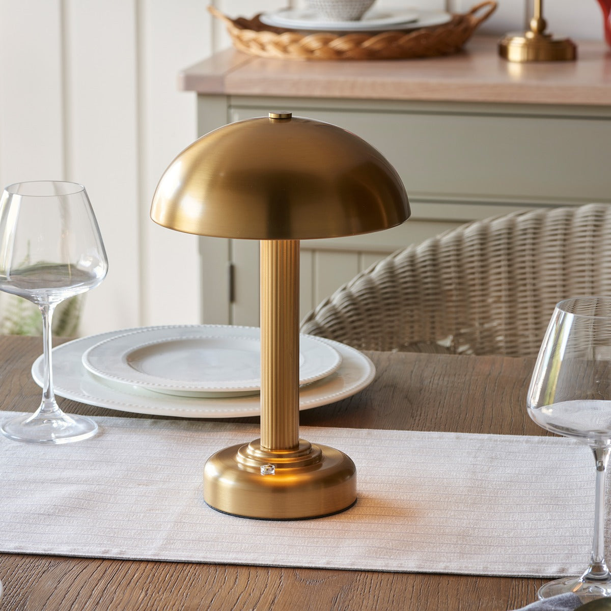Birden Rechargeable Table Lamp - Warm Brass