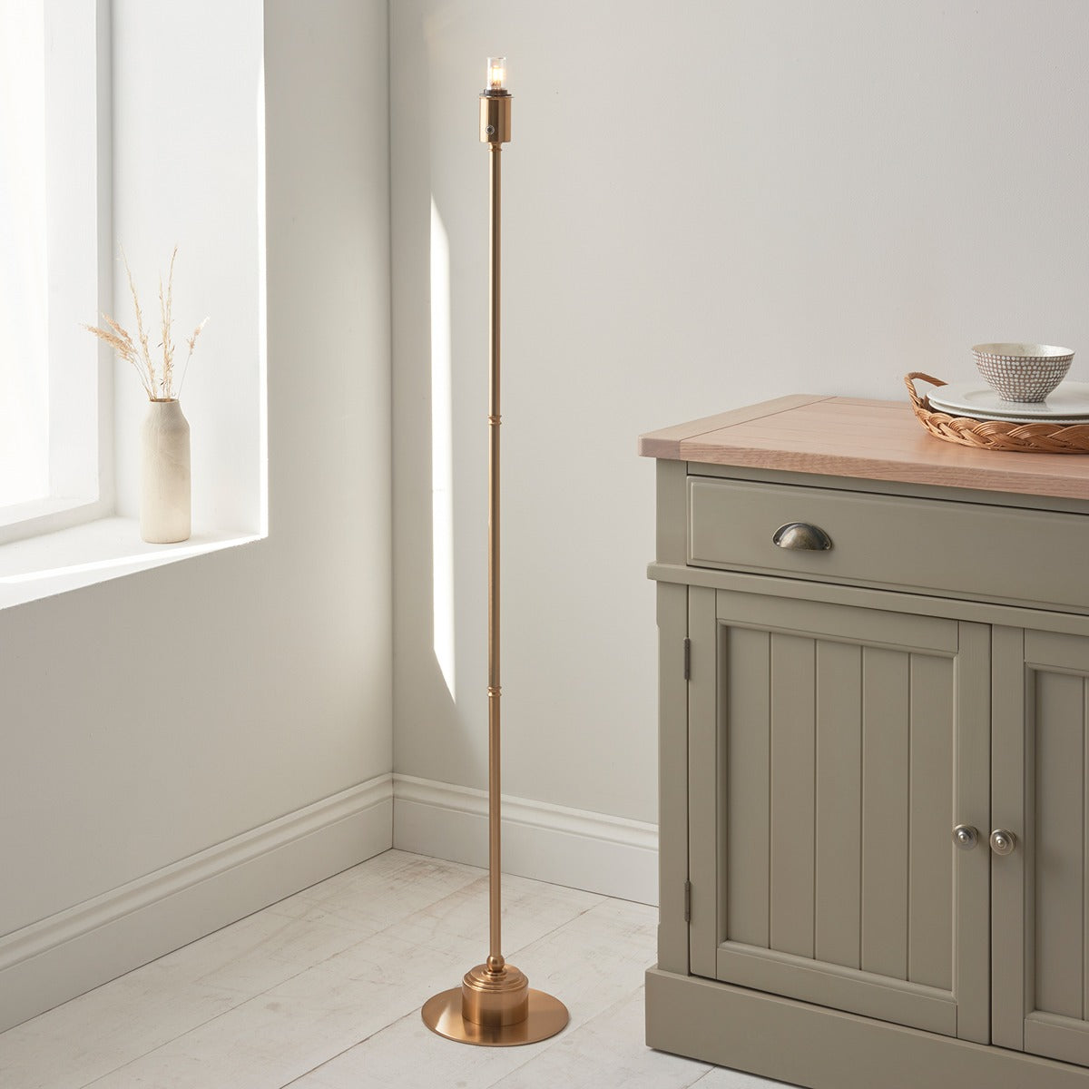 Barlow Rechargeable Floor Lamp - Brushed Aged Brass