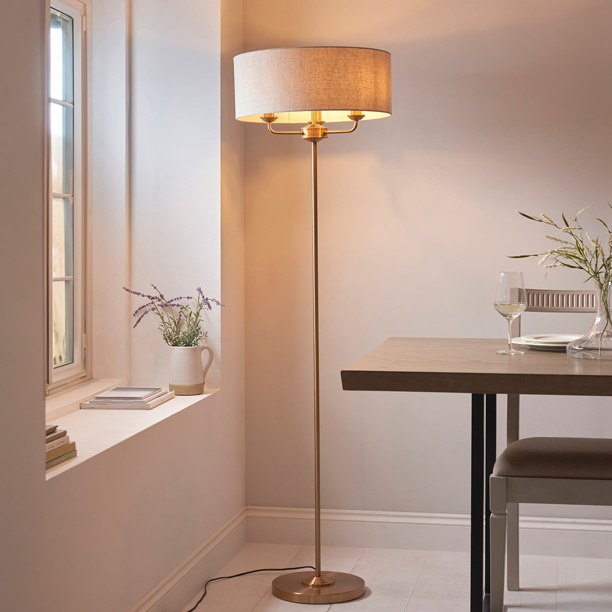 Hiden Floor Lamp - Vintage Brass