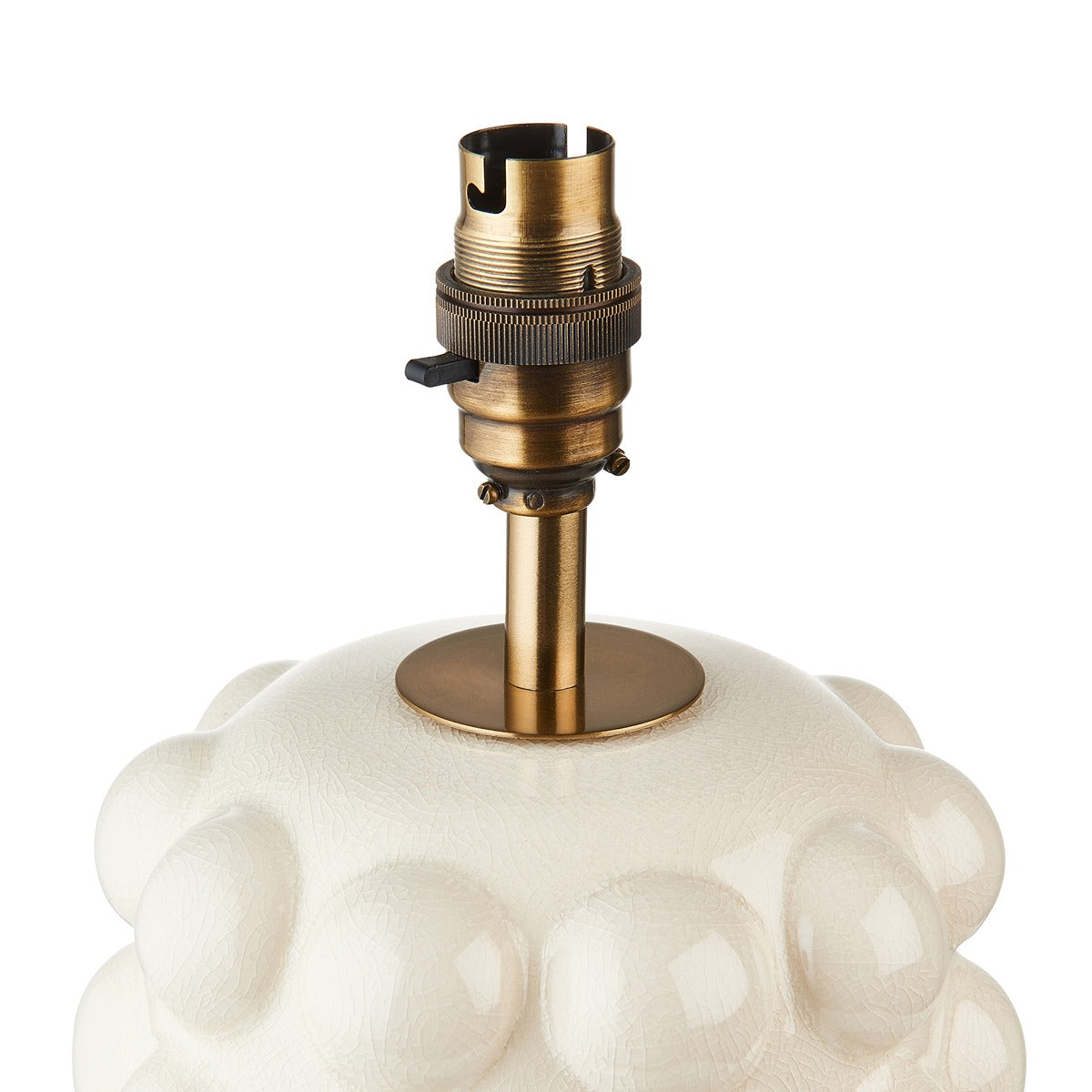 Bubble Table Lamp - White Crackle Glaze