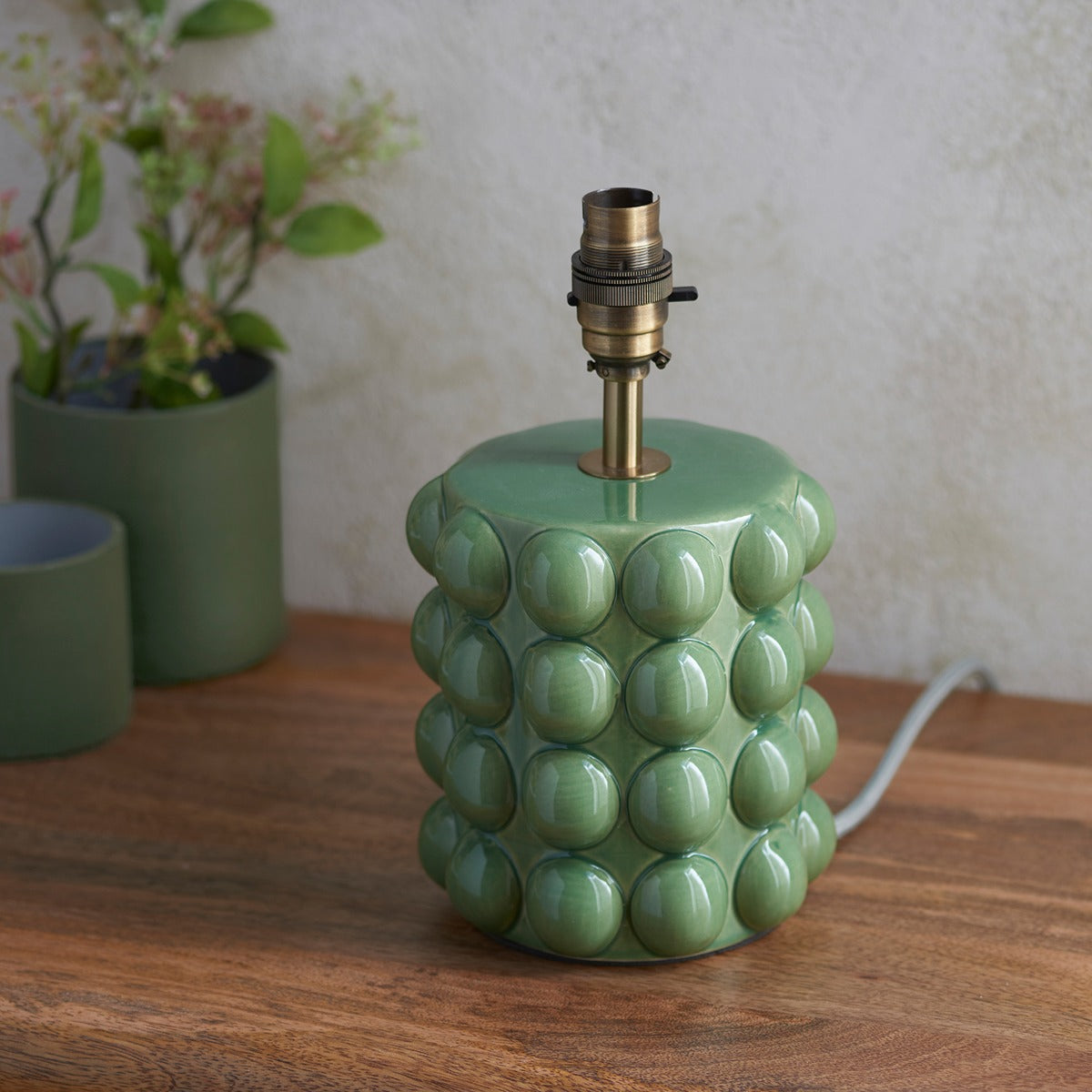 Bubble Table Lamp - Olive Green Glaze
