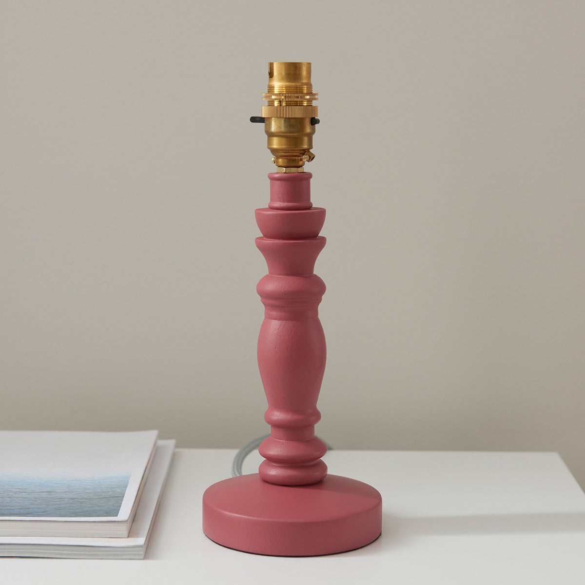 Barley Table Lamp - Satin Pink Clay Paint