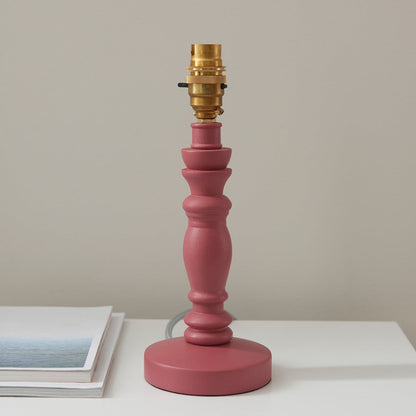Barley Table Lamp - Satin Pink Clay Paint