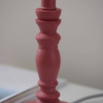 Barley Table Lamp - Satin Pink Clay Paint