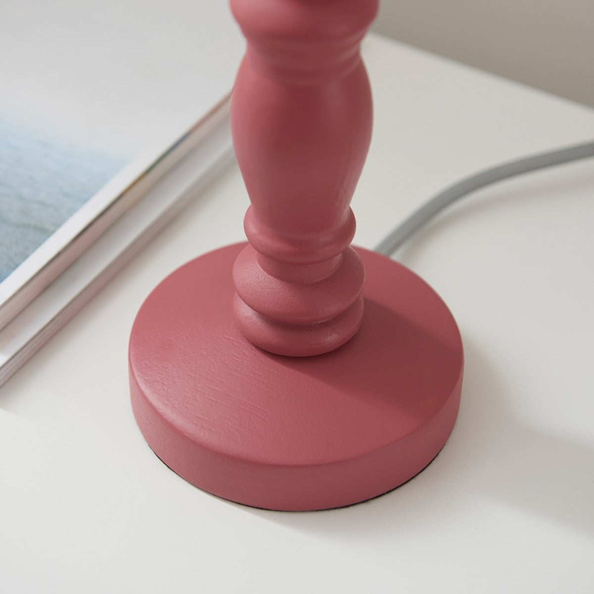Barley Table Lamp - Satin Pink Clay Paint