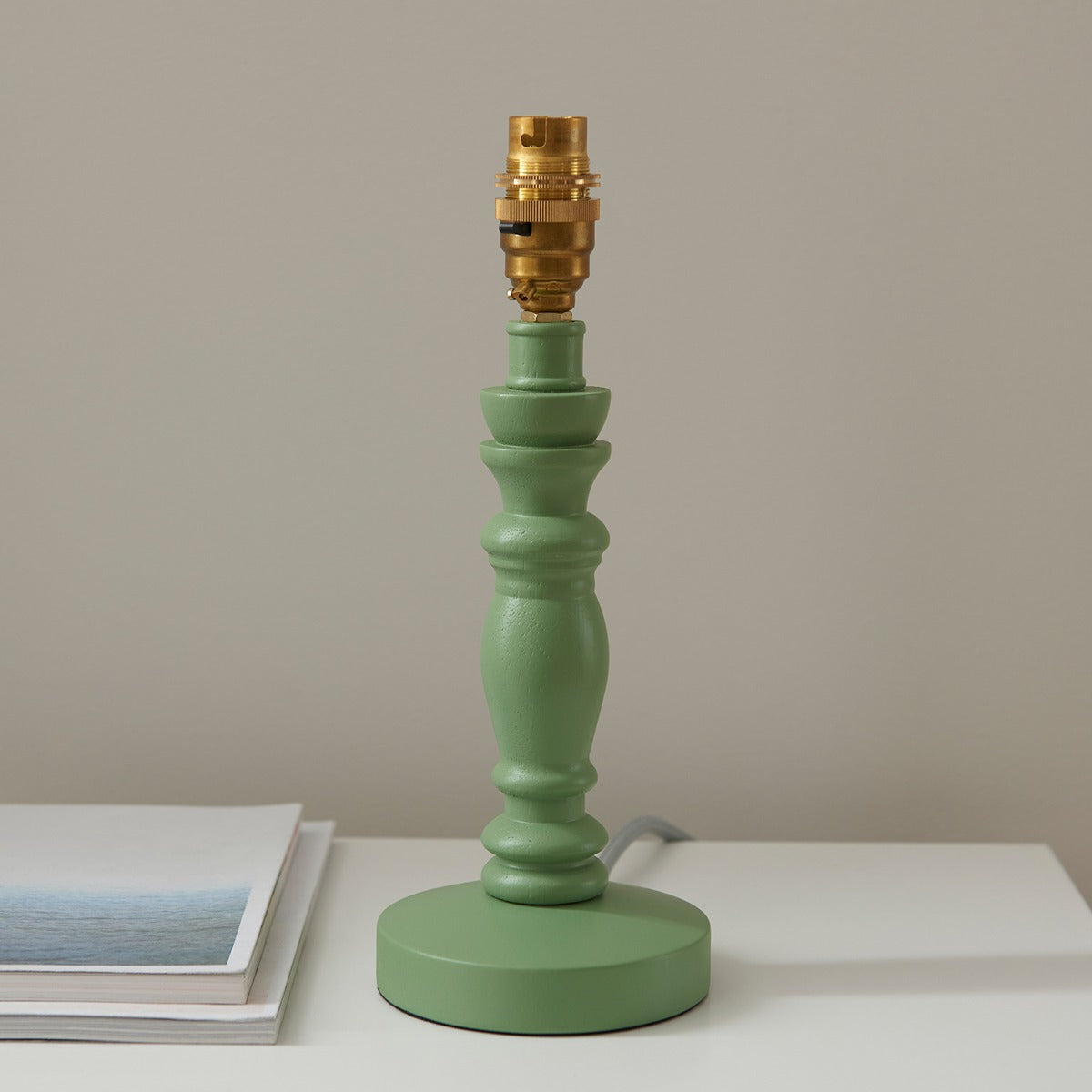 Barley Table Lamp - Satin Cotswold Green Paint