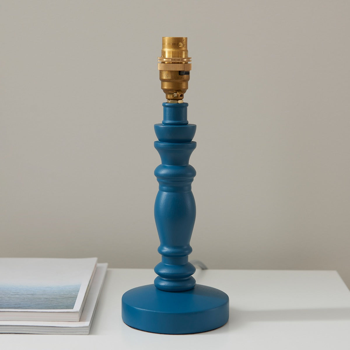 Barley Table Lamp - Satin Marlin Blue Paint