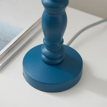 Barley Table Lamp - Satin Marlin Blue Paint