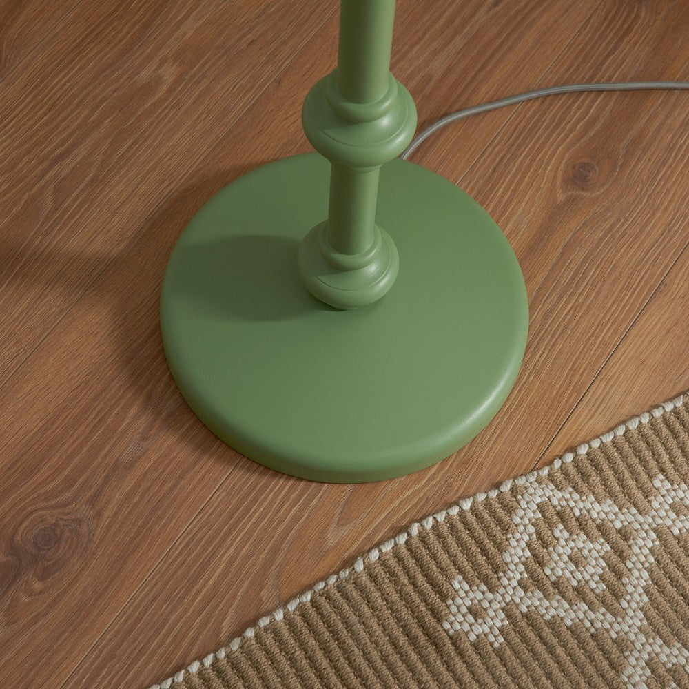 Aldeby Floor Light - Satin Cotswold Green Paint