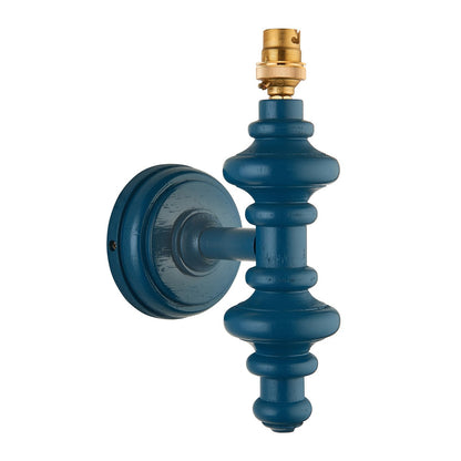 Aldeby Wall Light - Satin Marlin Blue Paint