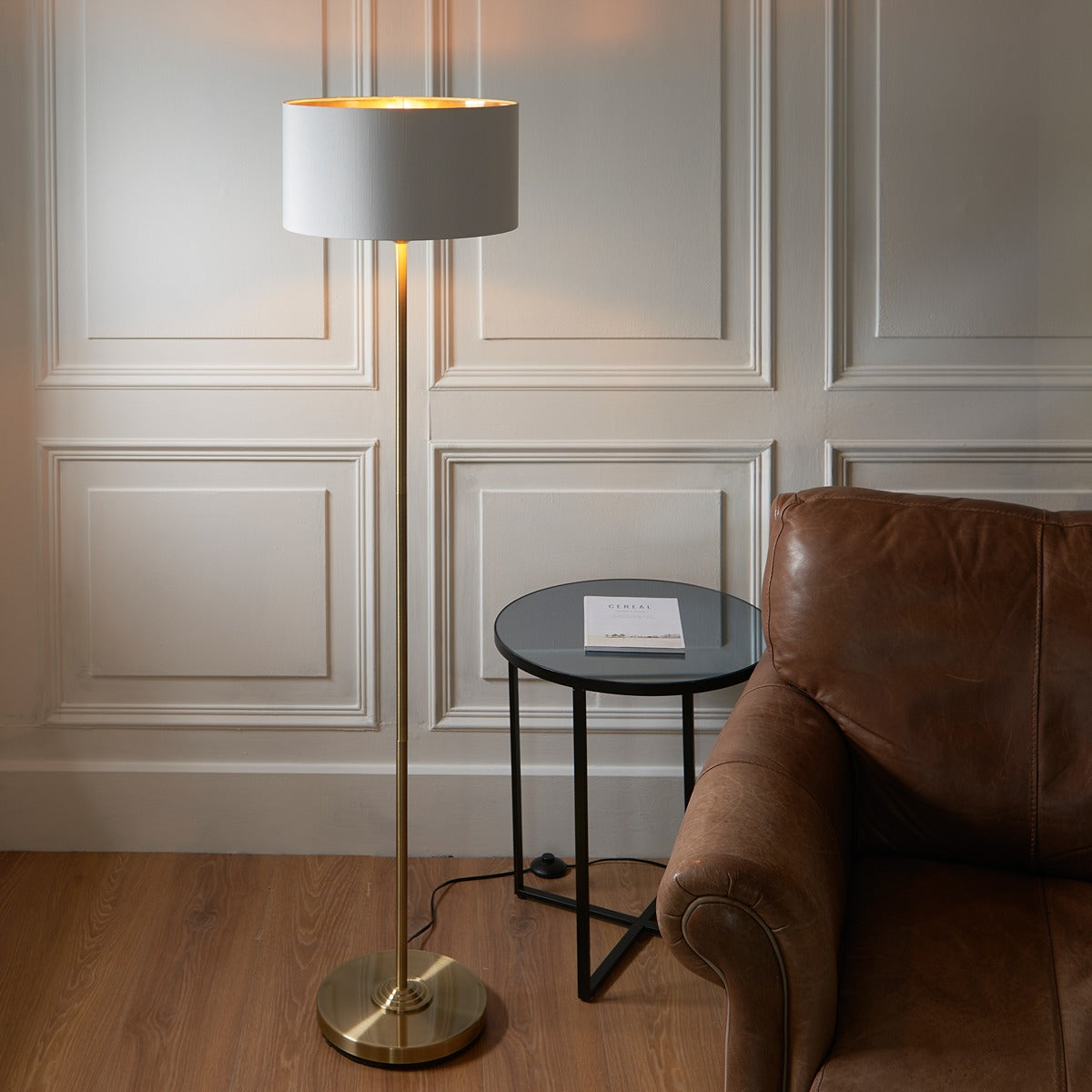 Hiden Floor Lamp - Antique Brass