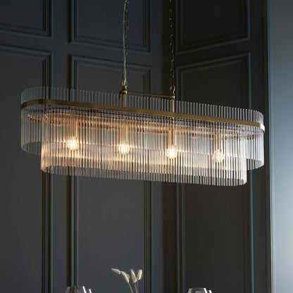 Mariana 4 Light Pendant Light - Antique Brass