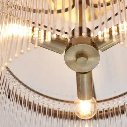 Mariana 3 Light Ceiling Light - Antique Brass
