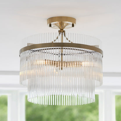 Mariana 3 Light Ceiling Light - Antique Brass