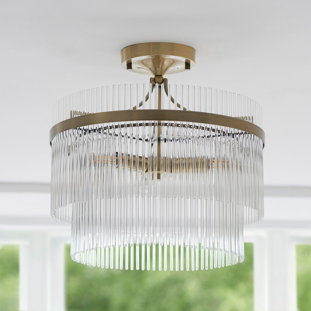 Mariana 3 Light Ceiling Light - Antique Brass