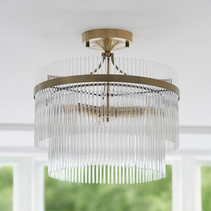 Mariana 3 Light Ceiling Light - Antique Brass