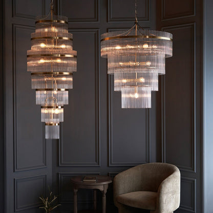 Mariana 16 Light Pendant Light - Antique Brass