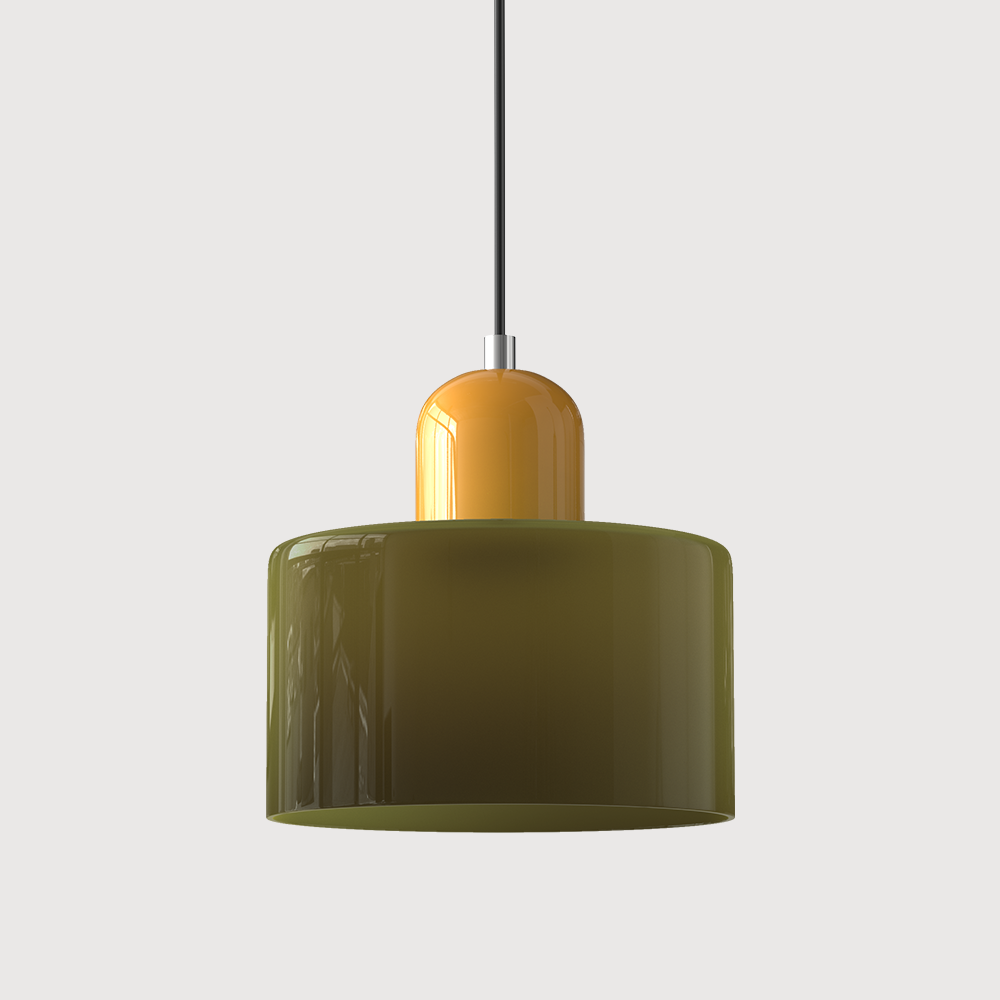 LumyHome | Coloured glass Bauhaus pendant light