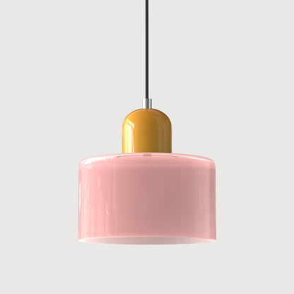 LumyHome | Coloured glass Bauhaus pendant light