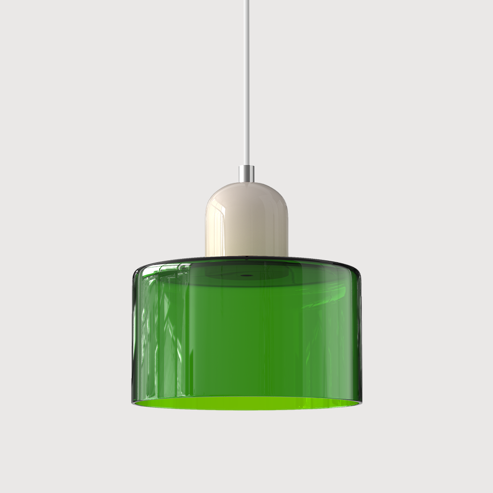 LumyHome | Coloured glass Bauhaus pendant light