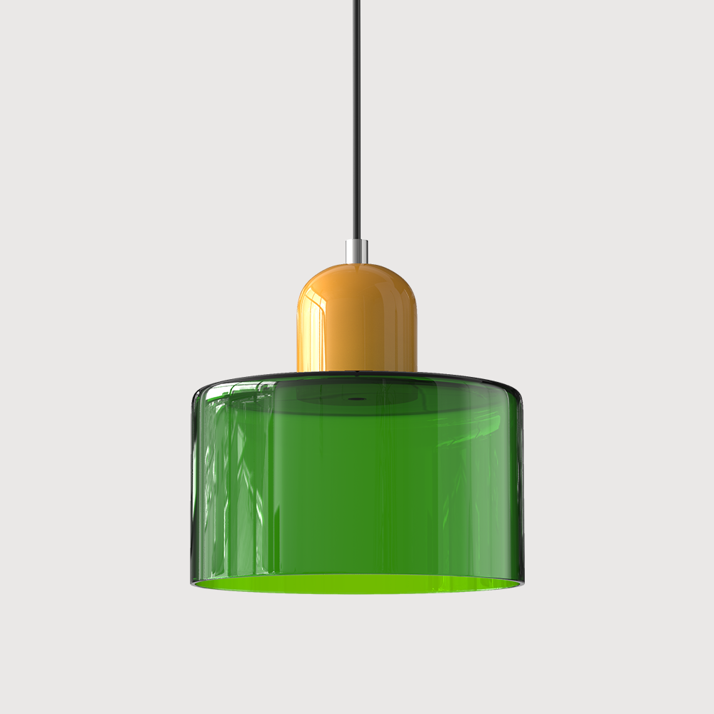 LumyHome | Coloured glass Bauhaus pendant light