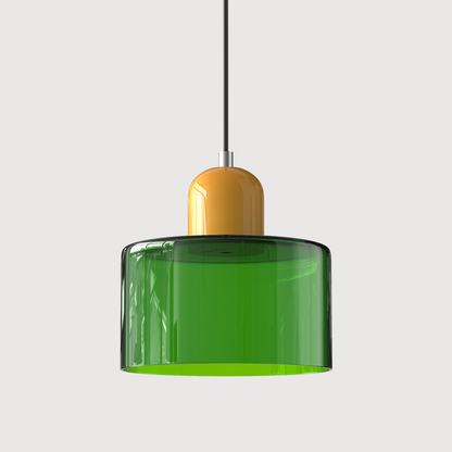 LumyHome | Coloured glass Bauhaus pendant light