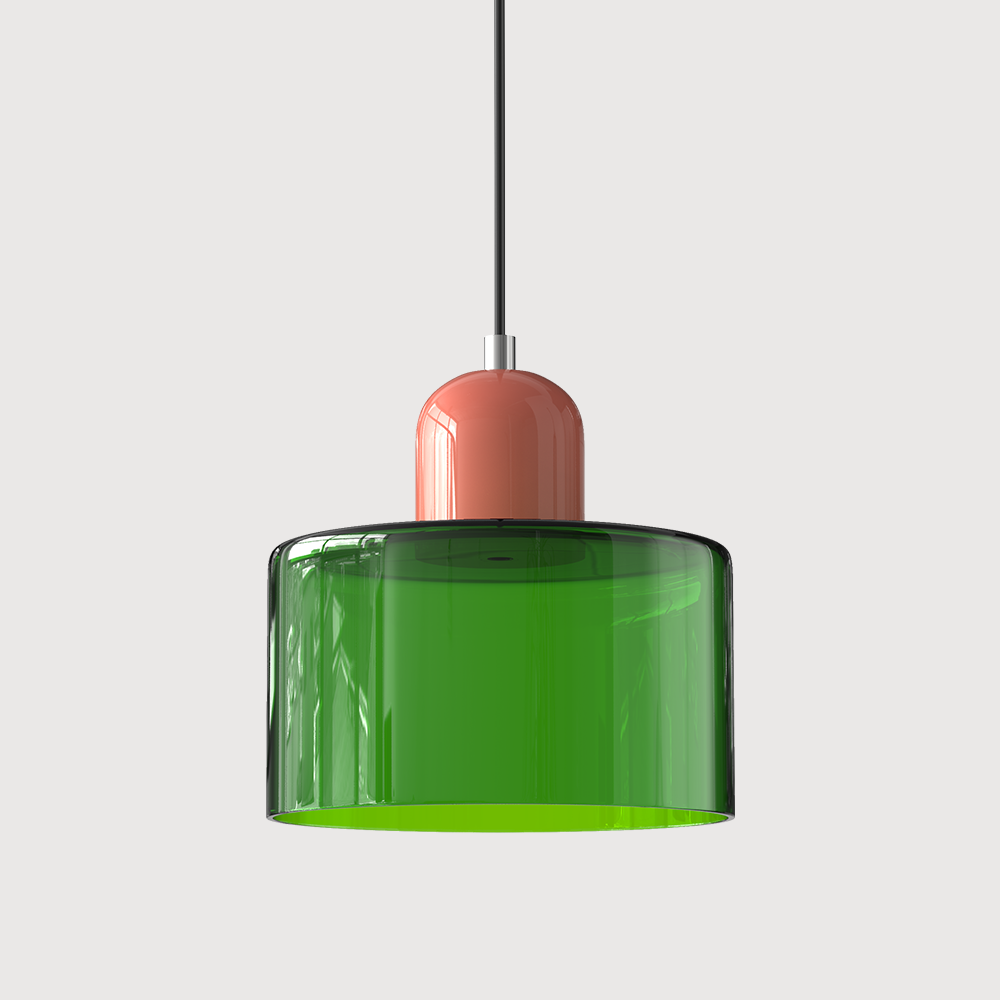 LumyHome | Coloured glass Bauhaus pendant light