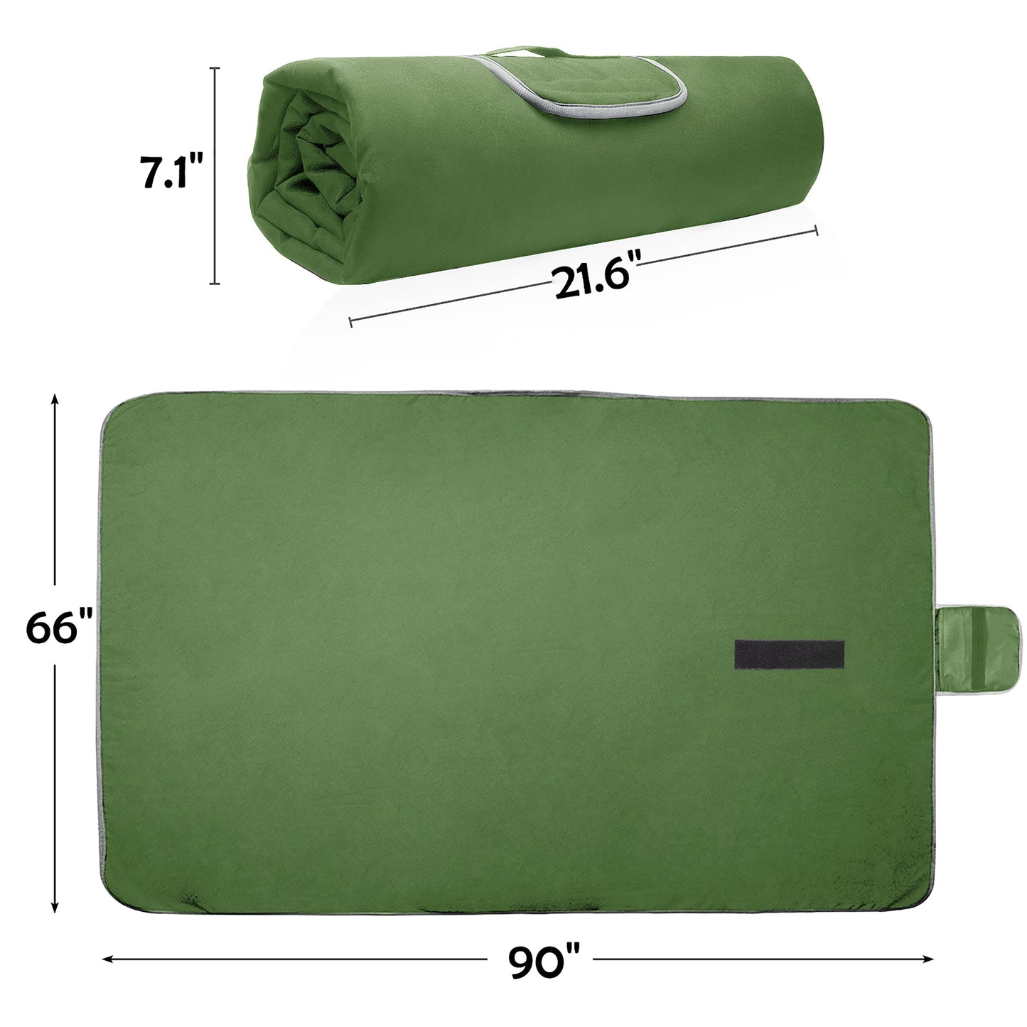Outdoors Waterproof Throw Blanket for Trip, 66”x 90”