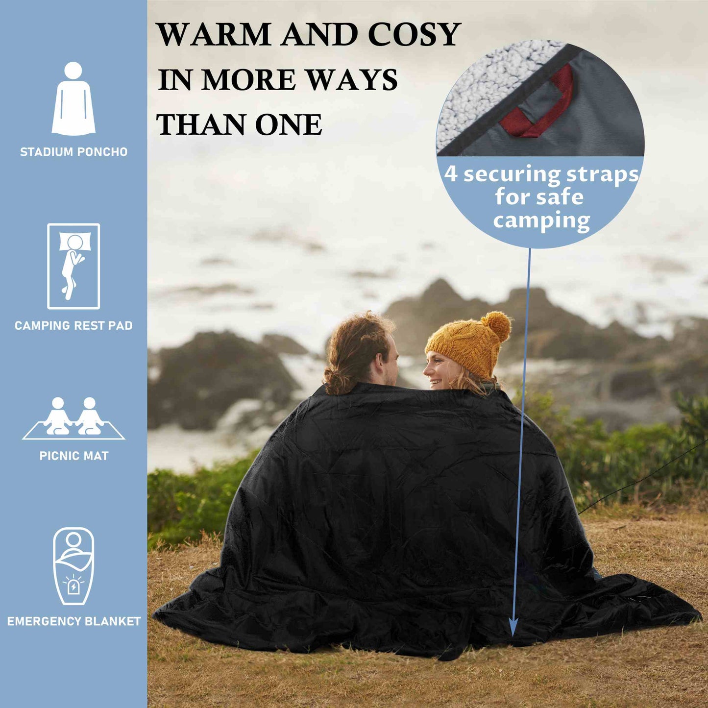 Solaris by Tirrinia Ultra Soft Comfortable Stadium Waterproof Blanket