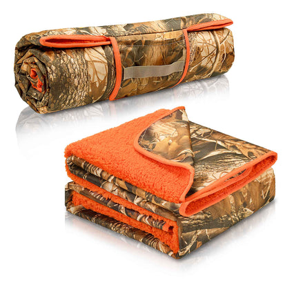 Camping Waterproof Stadium Blanket with Sherpa Lining 60''×80''