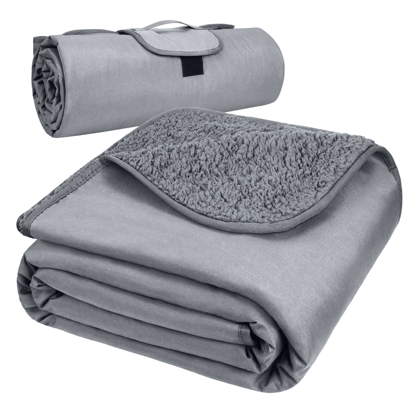 Waterproof Stadium Blanket with Sherpa Lining for Stadium 51''×59''