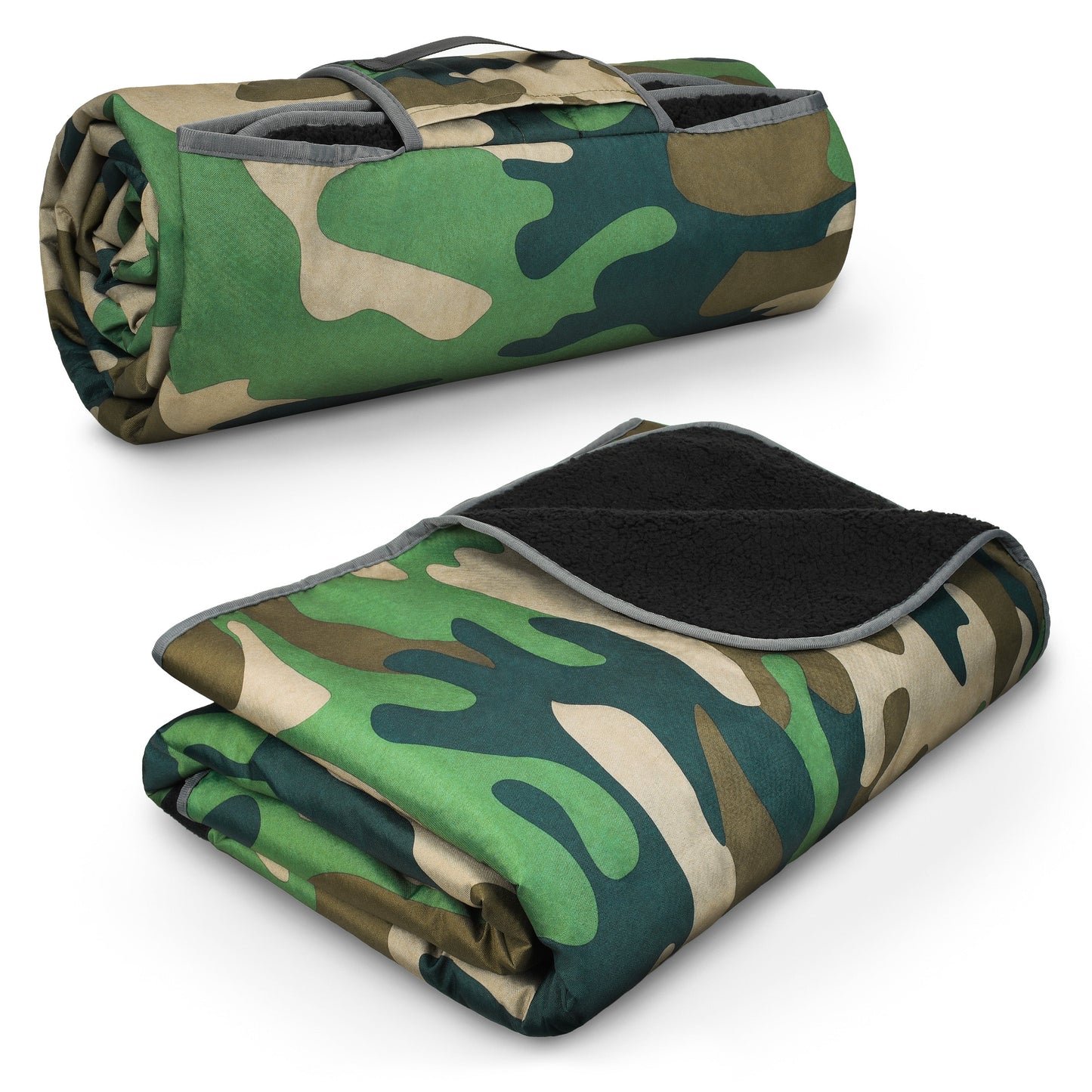 Waterproof Stadium Blanket with Sherpa Lining for Stadium 51''×59''