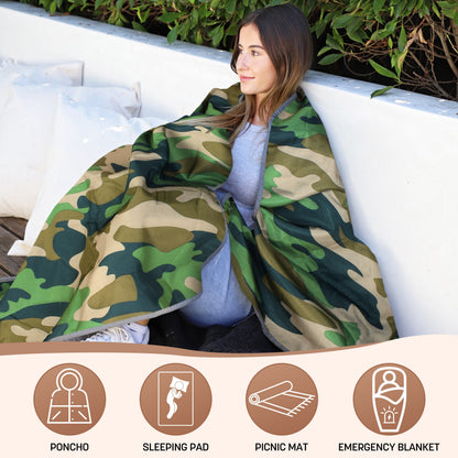 Waterproof Stadium Blanket with Sherpa Lining for Stadium 51''×59''